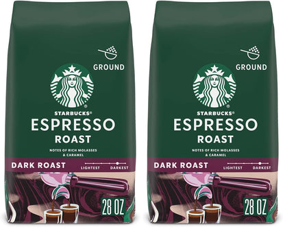 Six 18 oz bags of Starbucks Dark Roast Italian Roast Ground Coffee, 100% Arabica, in a pack from BACKUPMYFILESNOW.COM®.