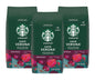 Six 18 oz bags of Starbucks Dark Roast Sumatra Arabica Ground Coffee, 1 pound each, with rich, dark coffee grounds in packaging.