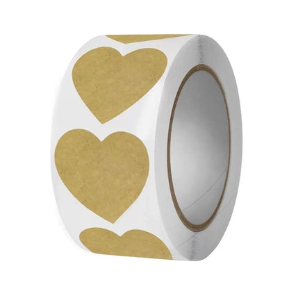 Pack of 500 kraft round self-adhesive label stickers for item classification and personalized labeling by BackupMyFilesNow.com