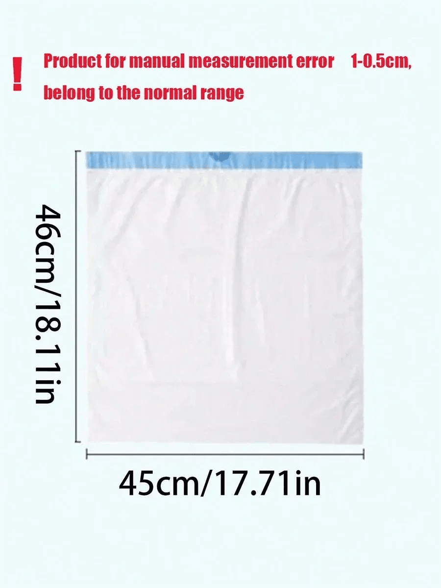 15-pack thick trash bags with tear-off drawstrings, suitable for home, kitchen, restaurant, and living room garbage disposal.