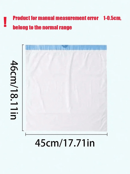 15-pack of thick trash bags with drawstring, suitable for home, kitchen, restaurant, and living room garbage disposal.