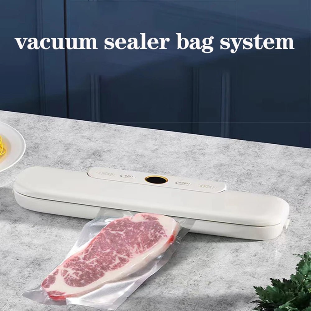 Roll of reusable food vacuum bags from BACKUPMYFILESNOW.COM®, BPA-free, 500cm long, for storage, meal prep, and sous vide cooking.