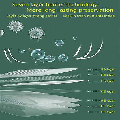 Reusable food vacuum sealer bags by BACKUPMYFILESNOW.COM, 500cm roll, BPA-free, ideal for storage, meal prep, and sous vide.