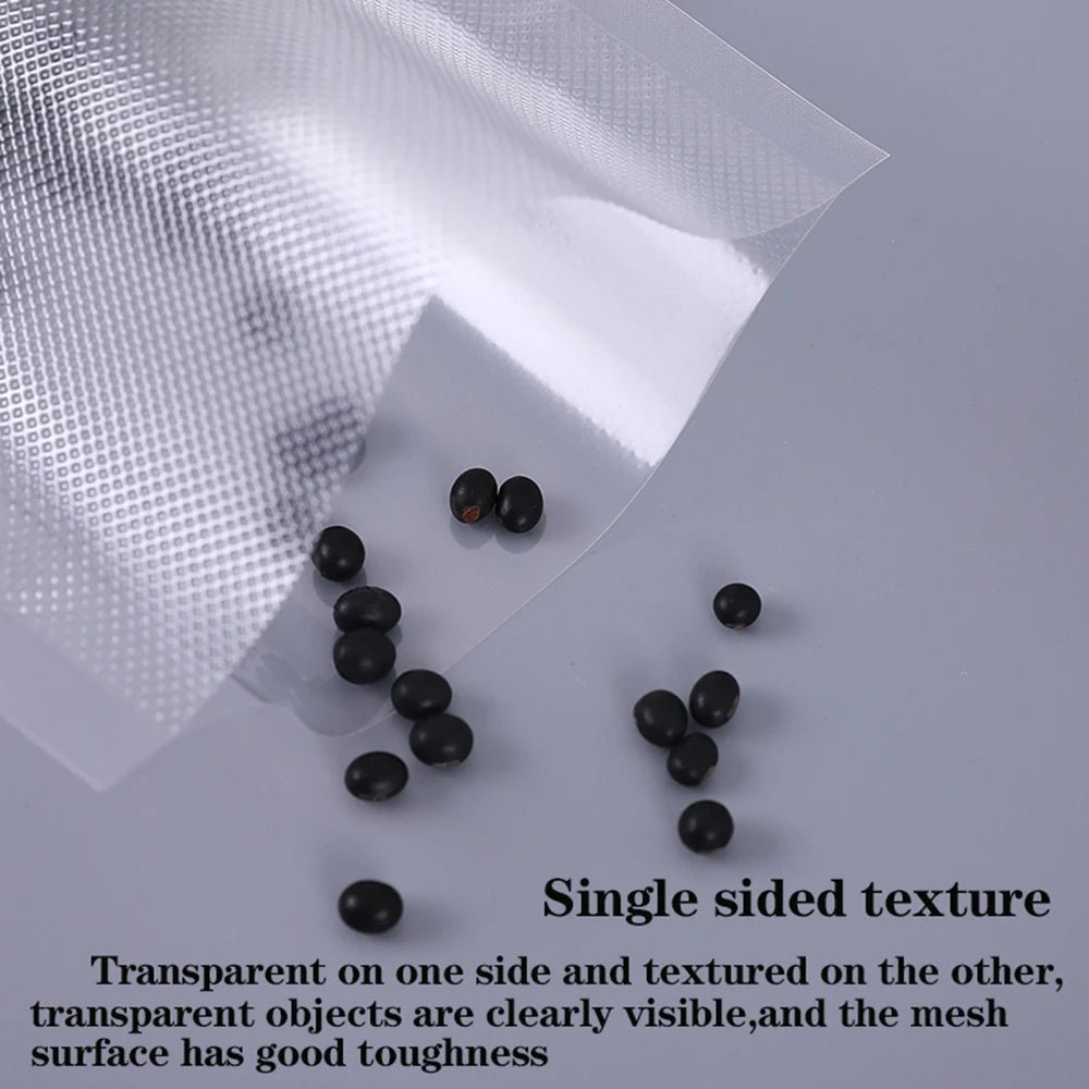 Reusable food vacuum sealer bags by BACKUPMYFILESNOW.COM®, 500cm roll, BPA-free, ideal for storage, meal prep, and sous vide cooking.