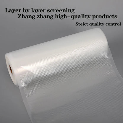 Reusable food vacuum bags by BACKUPMYFILESNOW.COM®, 500cm roll, BPA-free, ideal for food storage, meal prep, and sous vide.