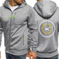 Men's SpaceX logo hoodie jacket by BackupMyFilesNow, featuring a loose fit, printed design, and comfortable autumn-ready style.