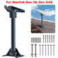 Starlink Gen 3 & 4 mount adapter on 15.7-inch pole with adjustable roof mount base for Starlink V3/V4 dishes.