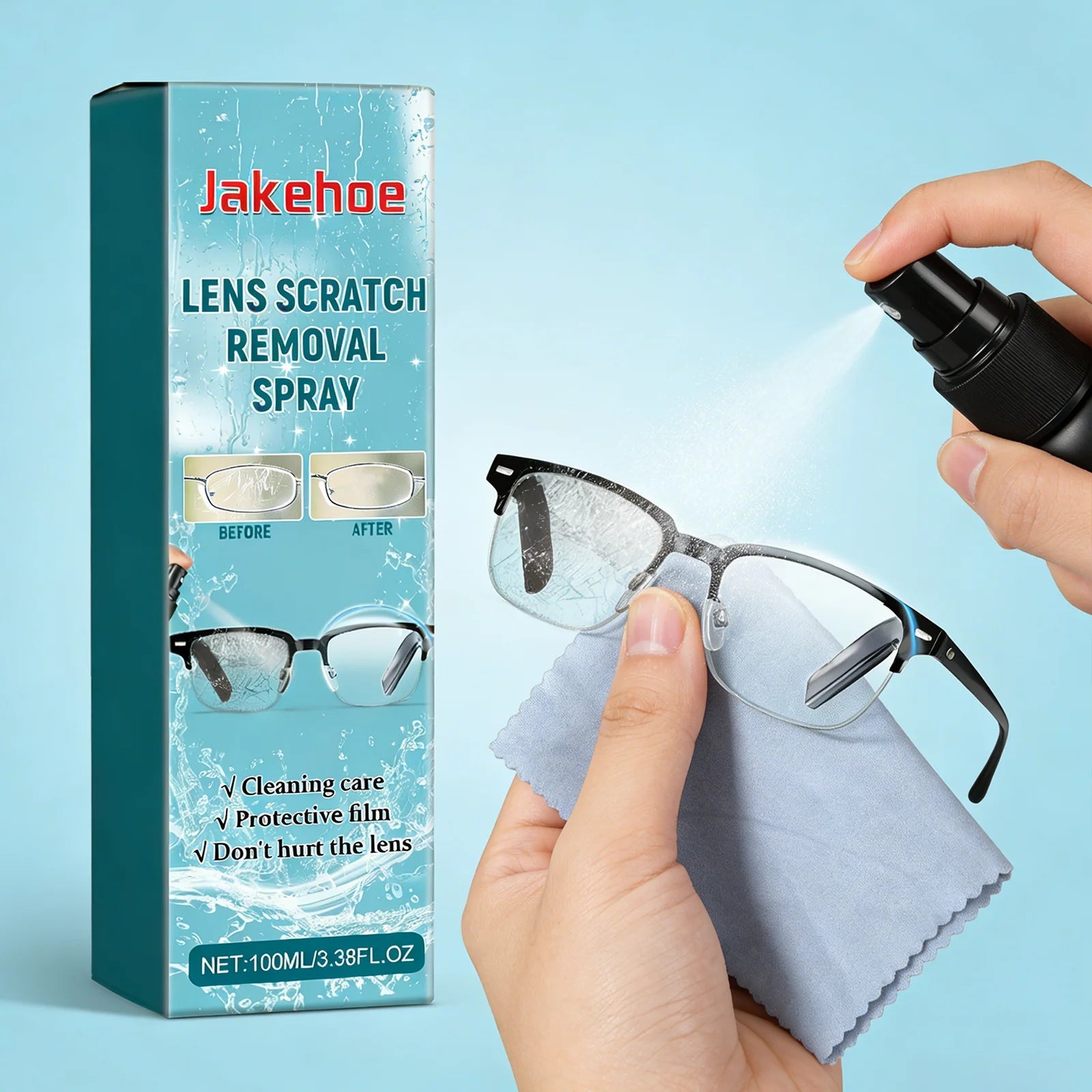 Backupmyfilesnow.com professional lens cleaner spray with anti-scratch protection, dust remover, and gentle formula for eyewear maintenance.