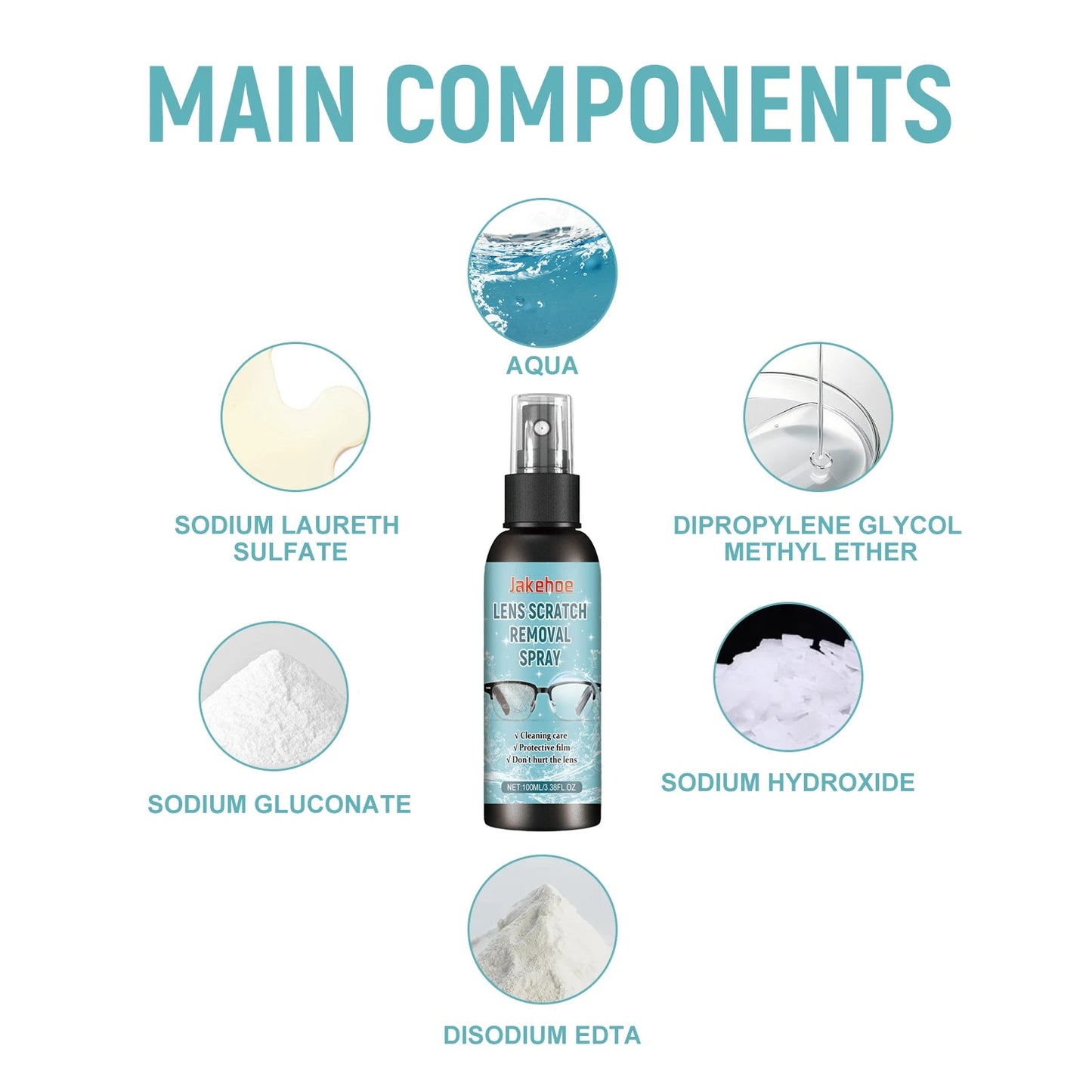 Professional lens cleaner spray for glasses, anti-scratch protection, dust remover, 100ml, by BACKUPMYFILESNOW.COM®.