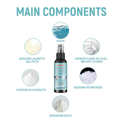 Professional lens cleaner spray for glasses, anti-scratch protection, dust remover, 100ml, by BACKUPMYFILESNOW.COM®.