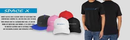 SpaceX baseball cap for men and women with adjustable fit, featuring Space fans design, casual dad hat style.
