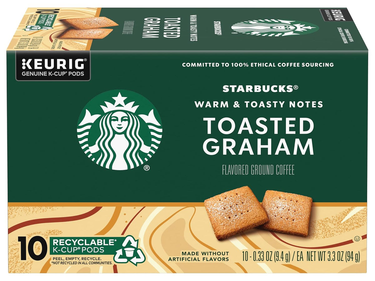 Pack of 10 Starbucks Pike Place Roast K-Cup coffee pods by BACKUPMYFILESNOW.COM®, medium roast for hot or iced coffee.