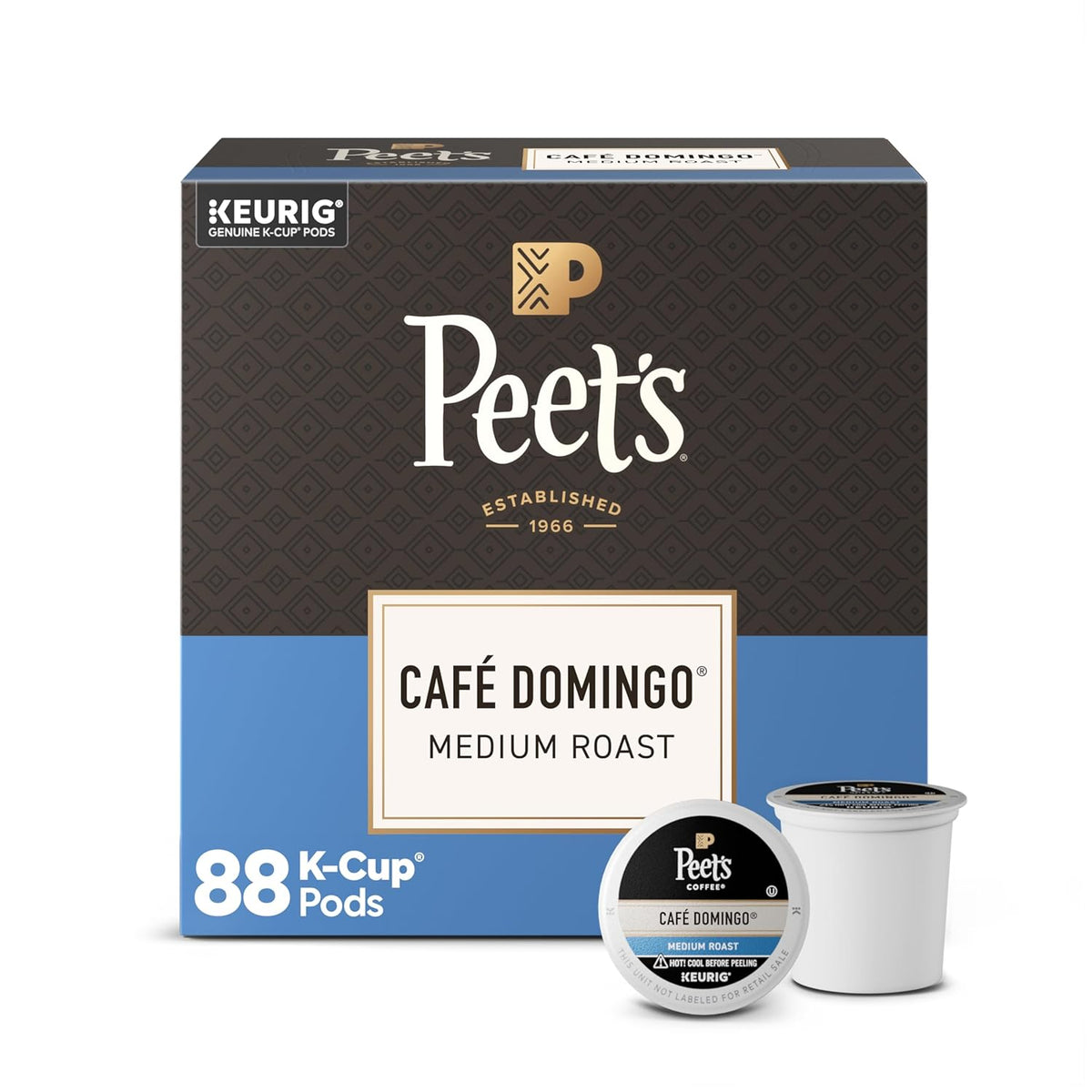 BackupMyFilesNow® Peet's Coffee Medium Roast Keurig K-Cup Pods, 100% Arabica Brazil, 4 boxes of 22 pods each, total 88 pods.