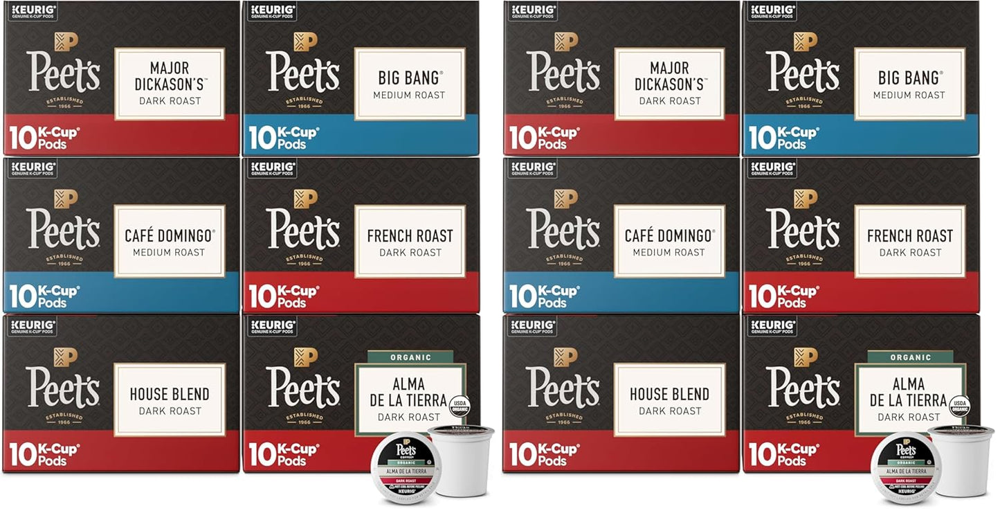 BackupMyFilesNow® Peet's Coffee Café Domingo medium roast Arabica single serve coffee pods, 32-count box, fresh and aromatic.