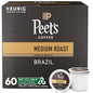 BackupMyFilesNow® Peet's Coffee Café Domingo medium roast Arabica coffee pods, 32-count box for single-serve brewing.