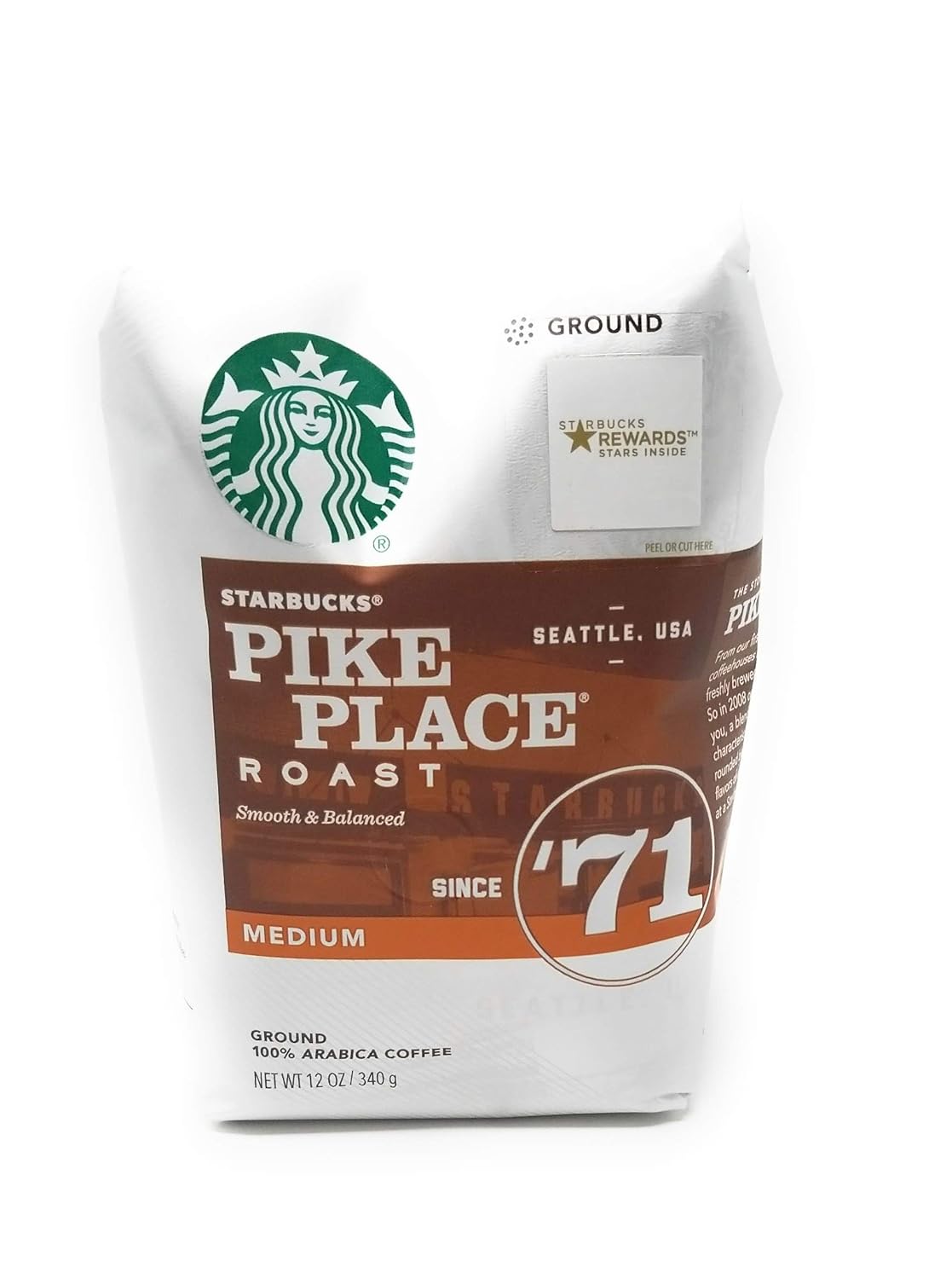 Starbucks Holiday Blend Ground Coffee, 10 oz bag, medium roast, 100% Arabica, limited edition holiday flavor.