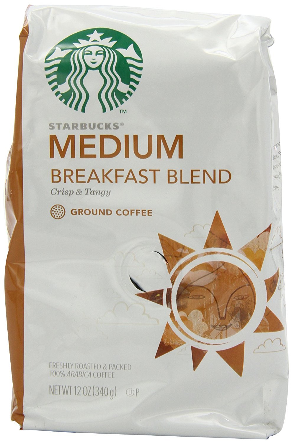 Starbucks Holiday Blend Medium Roast Ground Coffee in 10 oz bag, 100% Arabica, limited edition Holiday Coffee flavor.