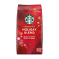 Starbucks Holiday Blend ground coffee in a 10 oz bag, medium roast, 100% Arabica, limited edition holiday coffee.