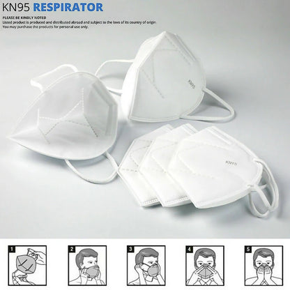 Set of 10 black FFP2 KN95 face masks, reusable, CE certified, protective mouth masks, ideal for health and safety protection.