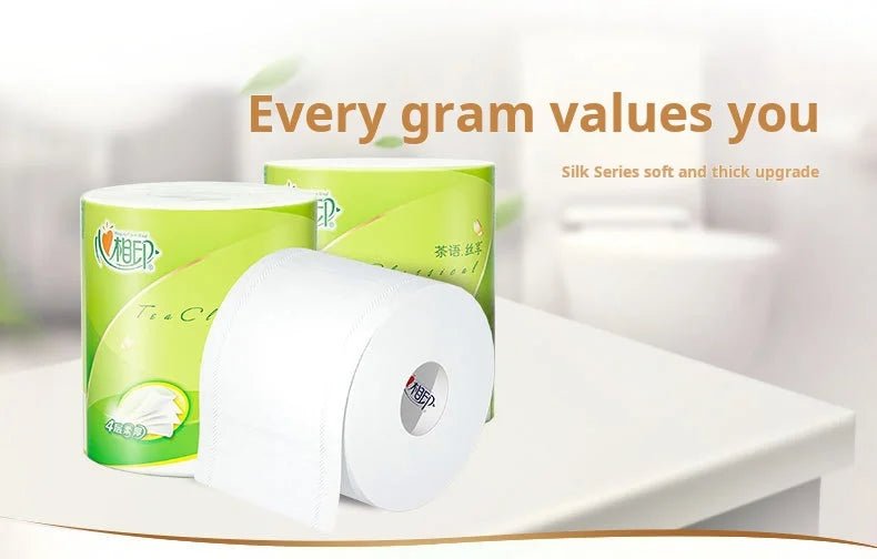 Heart print white core paper towels and toilet paper rolls from BACKUPMYFILESNOW.COM® for household use and stock-up.