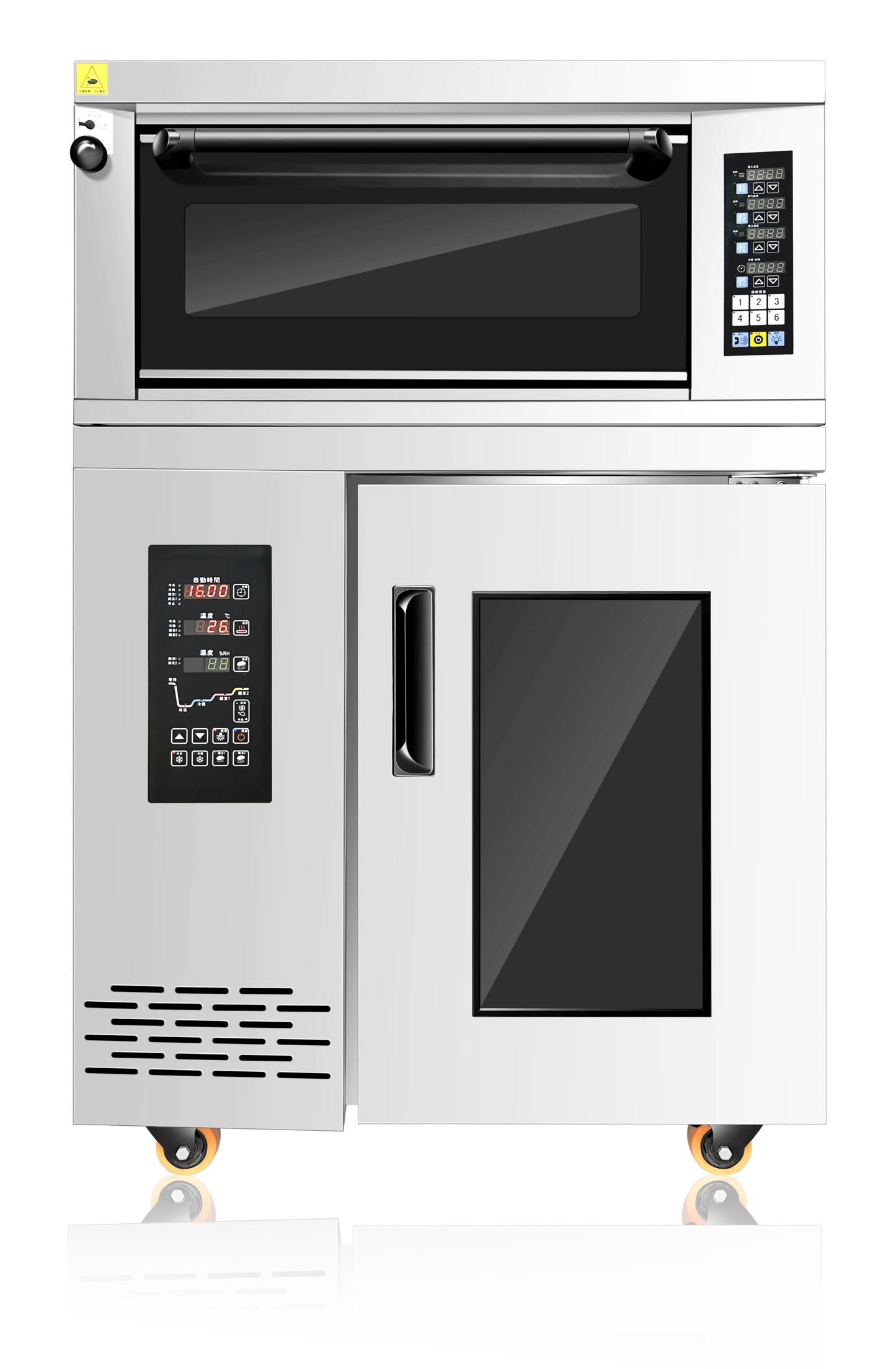 Electric fully automatic fermentation box proofer with digital control, overheat protection, 2000W power, and multi-voltage capacity.