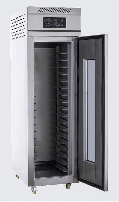 Electric fully automatic fermentation box proofer with digital control, overheat protection, 2000W, suitable for bakery proofing.