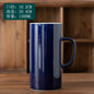 Yellow creative ceramic mug with large handle, 1000ml capacity, ideal for coffee, milk, or water, by BackupMyFilesNow.com