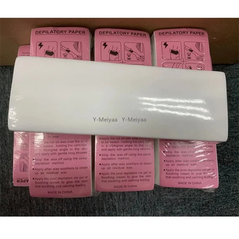 Assorted rolls of nonwoven body cloth hair removal wax paper strips in various sizes for epilating, high-quality wholesale from BACKUPMYFILESNOW.COM®