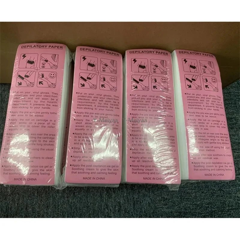 Nonwoven body cloth hair removal wax paper rolls in various sizes, high-quality epilator wax strip paper for effective hair removal.