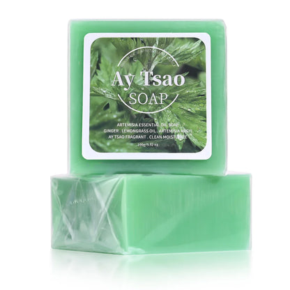 B+Artemisia Plant Essential Oil Soap with lemongrass and ginger oils, deeply cleansing and moisturizing skin.