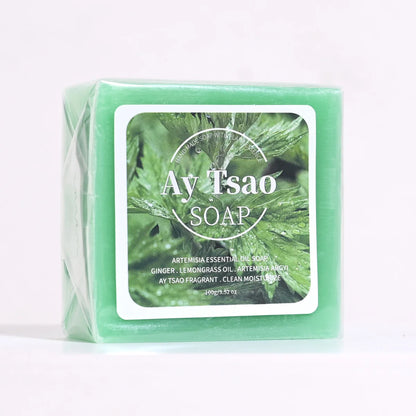 B+Artemisia Plant Essential Oil Soap with lemongrass and ginger oils for deep cleansing and moisturizing skin.