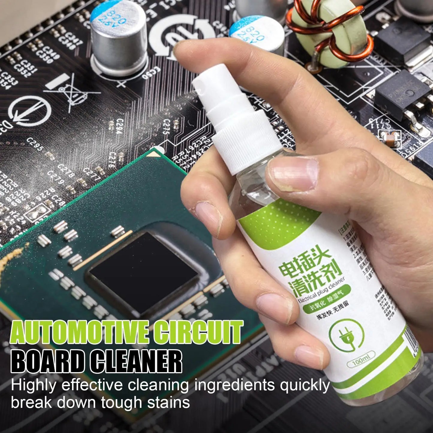 BackupMyFilesNow® 100ml electrical contact cleaner spray with fast-drying formula for industrial equipment and car parts cleaning.