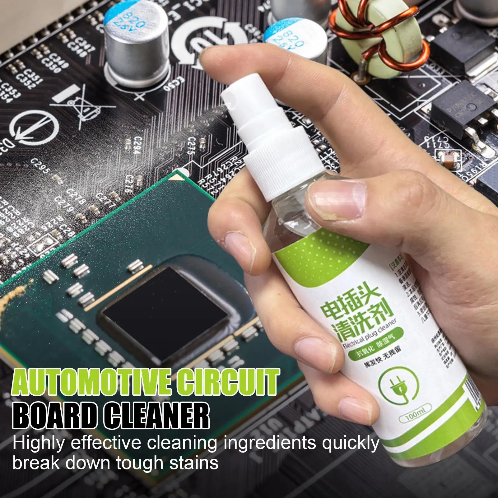 BackupMyFilesNow® 100ml electrical contact cleaner spray with fast-drying formula for industrial equipment and car parts cleaning.