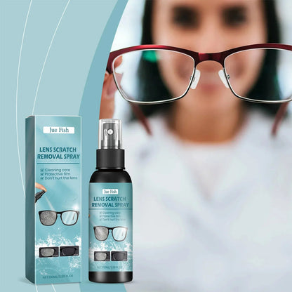 BackupMyFilesNow 100ml eye glass cleaner spray, 2-in-1 lens cleaner and scratch remover for eyeglasses and lenses.