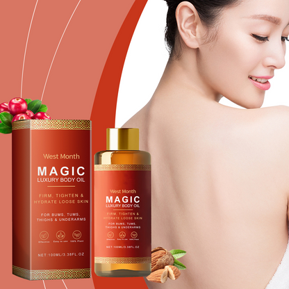 Three 100ml bottles of BackupMyFilesNow.com soothing body oil, featuring clear bottles and label with natural ingredients.