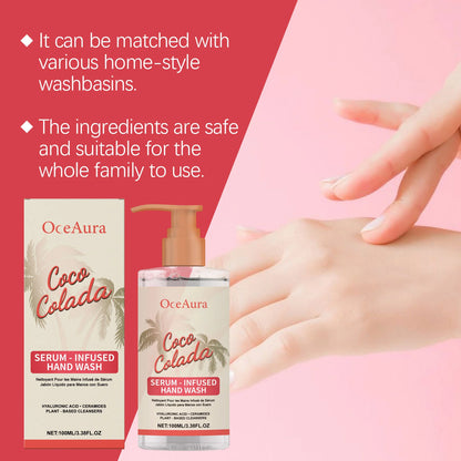 BackupMyFilesNow.com moisturizing hand liquid soap in a 100ml bottle, gentle cleansing, hydrating, and refreshing hand sanitizer.