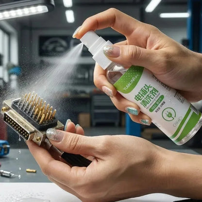 BackupMyFilesNow® 100ml electrical cleaner aerosol spray for fast-drying electronic cleaning and degreasing car plugs and industrial equipment.