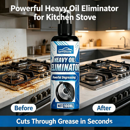 BackupMyFilesNow Heavy Oil Eliminator Spray for kitchen grease, ideal for stubborn stains on range hoods and stoves.