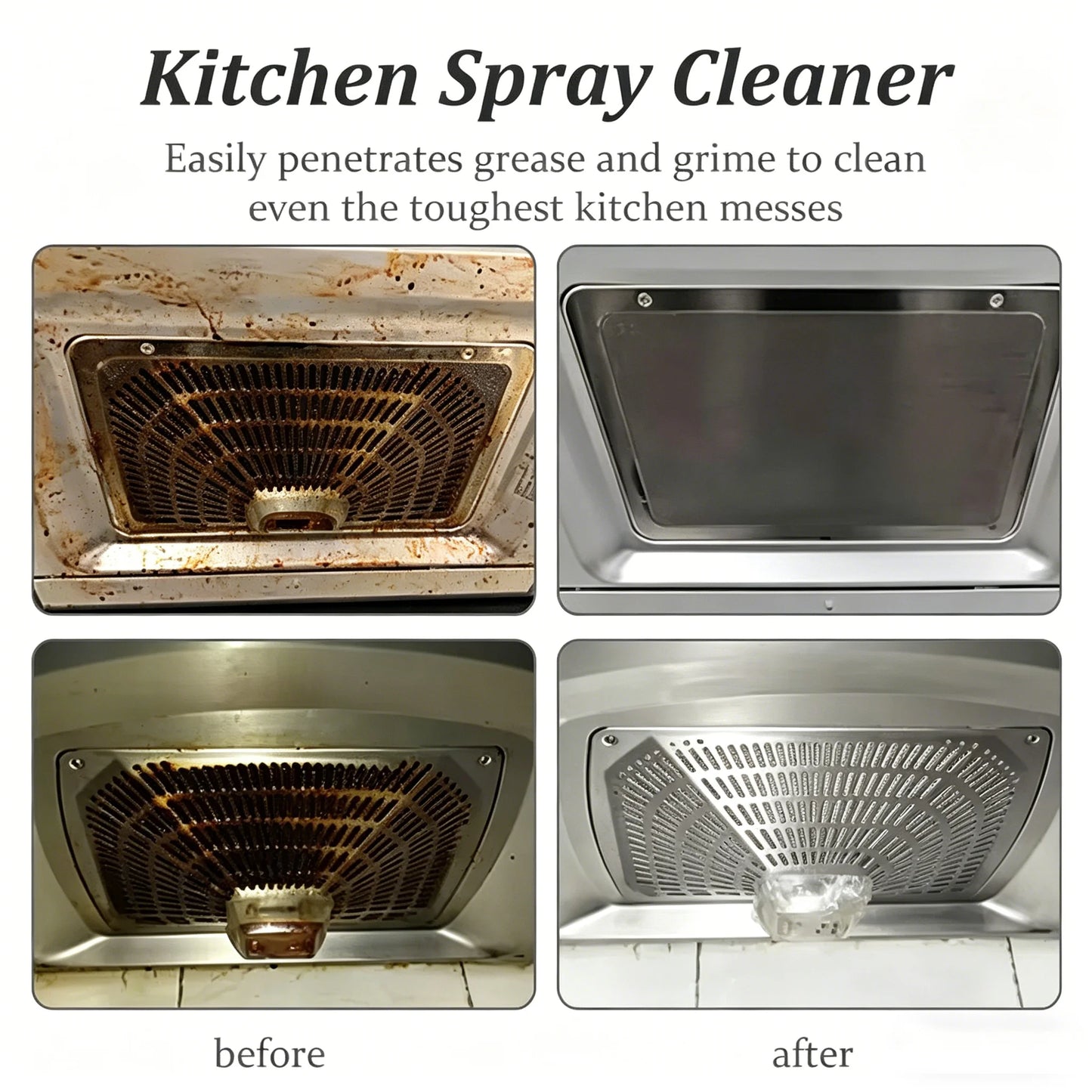 BackupMyFilesNow Heavy Oil Eliminator Spray for kitchen grease, stains, range hoods, and stoves, effective degreaser for stubborn grime.