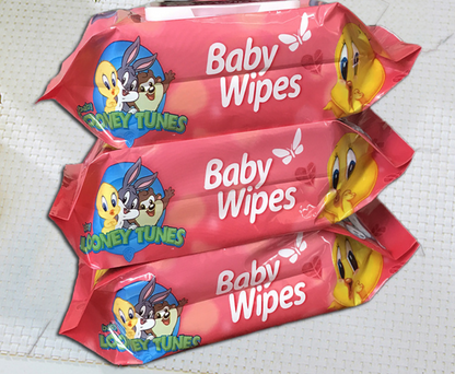 Baby and child home cleaning wet wipes in resealable bags from BackupMyFilesNow, gentle and convenient for sensitive skin.
