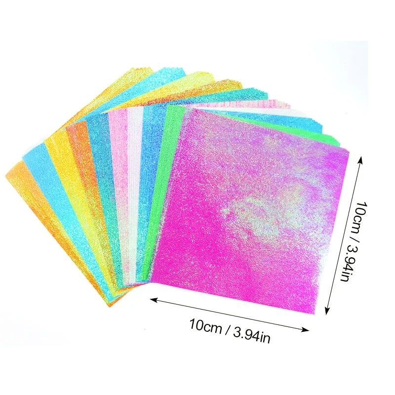 Two packs of 50 sheets of handmade pearlescent paper, thick, flexible, bright, ideal for DIY craft projects, by BackupMyFilesNow.com.