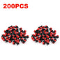 Set of 100 irrigation drippers and sprinklers for garden watering and irrigation systems, with flow heads for efficient water distribution.