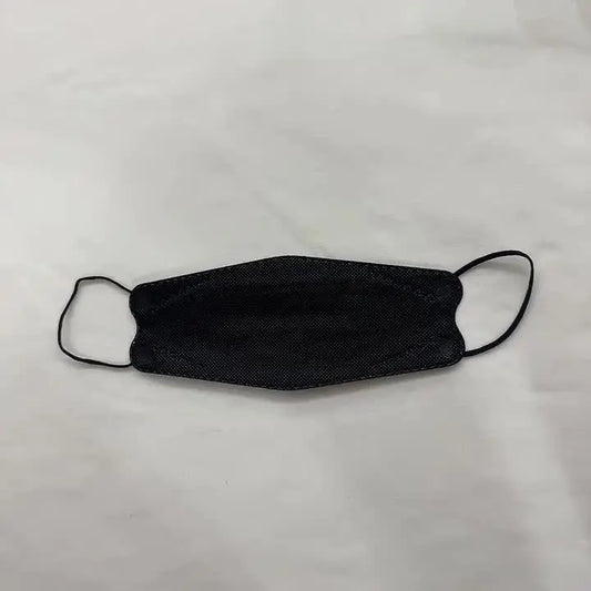 Gray adult fish-shaped KN95 FFP2 mask with 4-layer design, approved FFP2 respirator mouth cover, made by BACKUPMYFILESNOW.COM®