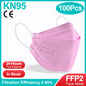 Gray adult fish-shaped KN95 FFP2 face mask with 4 layers, FFP2 approved respiratory mouth cover, designed for adult protection.