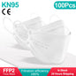 Gray fish-shaped KN95 FFP2 adult face mask with 4 layers, approved respirator and mouth cover for protection.