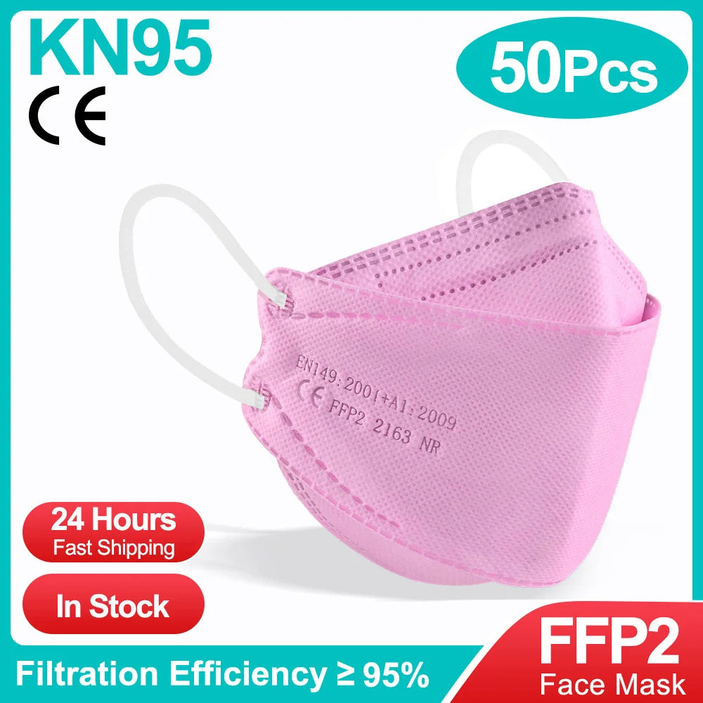 Gray adult fish-shaped KN95 FFP2 mask with 4 layers, approved face mask for respiratory protection by BACKUPMYFILESNOW.COM®.