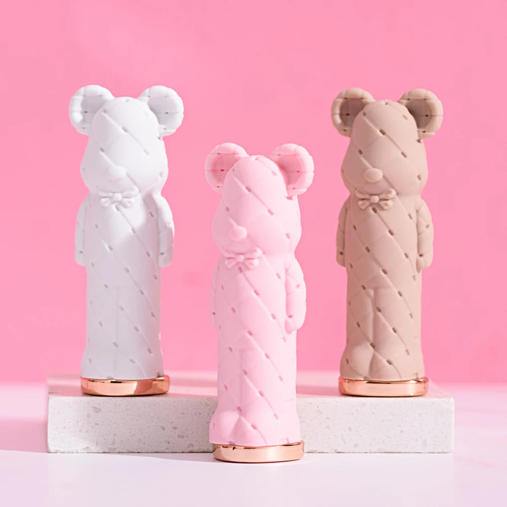 Beauty Glazed Bear moisturizing lipstick and colored lip balm, nourishing, easy to apply, watery texture for vibrant lip color.