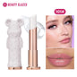 Beauty Glazed Bear moisturizing lipstick and colored lip balm, nourishing, easy to apply, with a watery, vibrant finish.