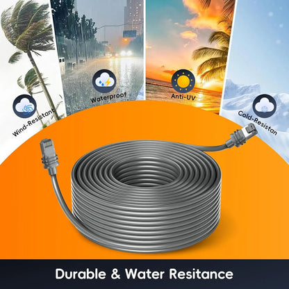Starlink V3/Gen3 Router and Dish with 10ft waterproof gigabit Ethernet cable extension for outdoor satellite connection
