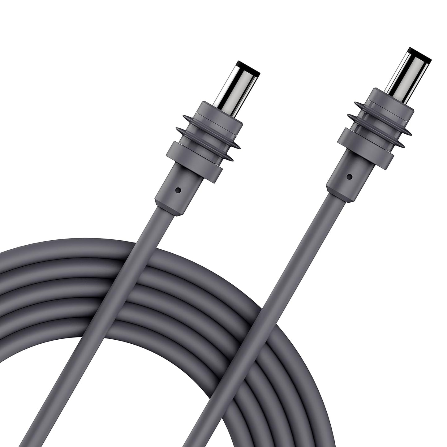 Gray DC power cable for Starlink Mini, 10-meter outdoor waterproof replacement cable, designed by BACKUPMYFILESNOW.COM®.
